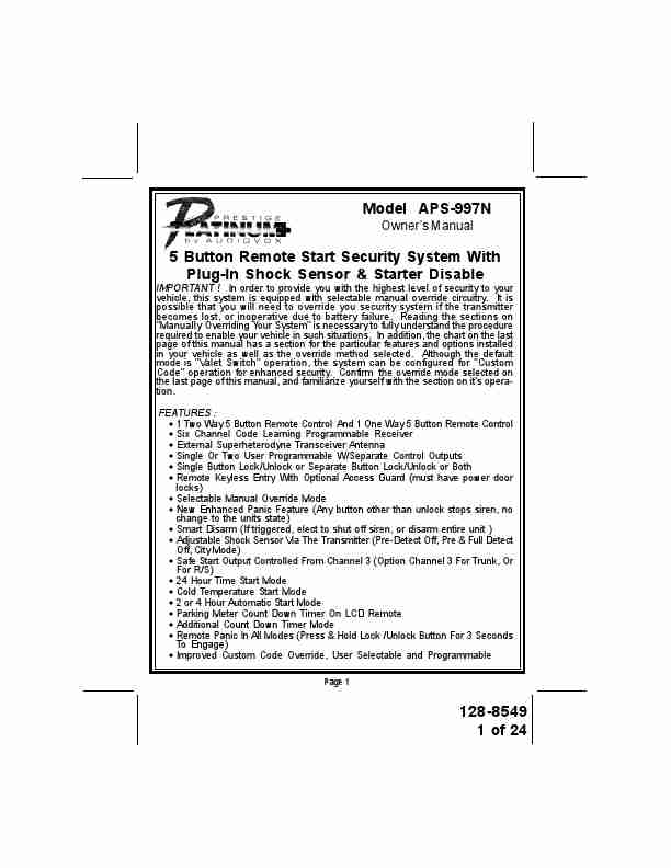 Audiovox Automobile Alarm APS-997N-page_pdf